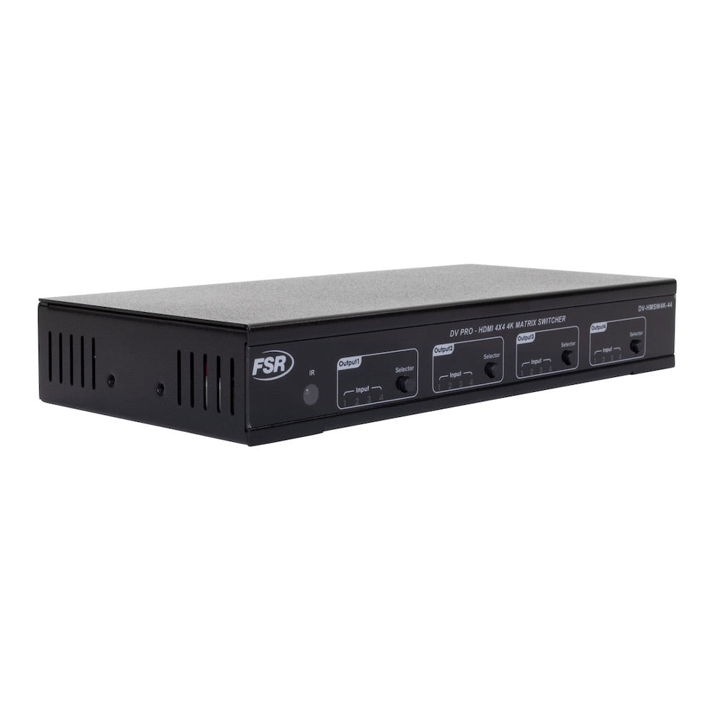 FSR DV-HMSW4K-44 - 4x4 HDMI 4K Matrix Switcher, angle