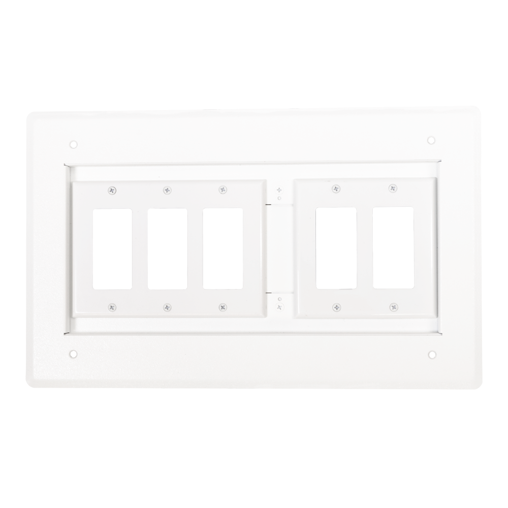 FSR WB-CMU-6G - 6-gang Configurable Masonry Project Wall Box, One 3-Gang and One 2-Gang Plate