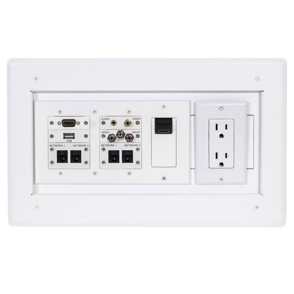 FSR WB-CMU-6G - 6-gang Configurable Masonry Project Wall Box, populated