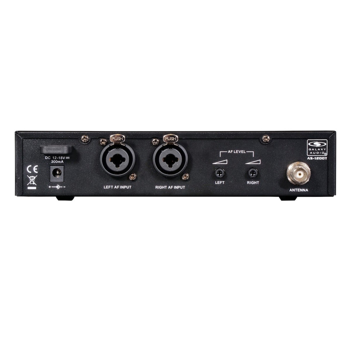 Galaxy Audio AS-1200t, transmitter rear
