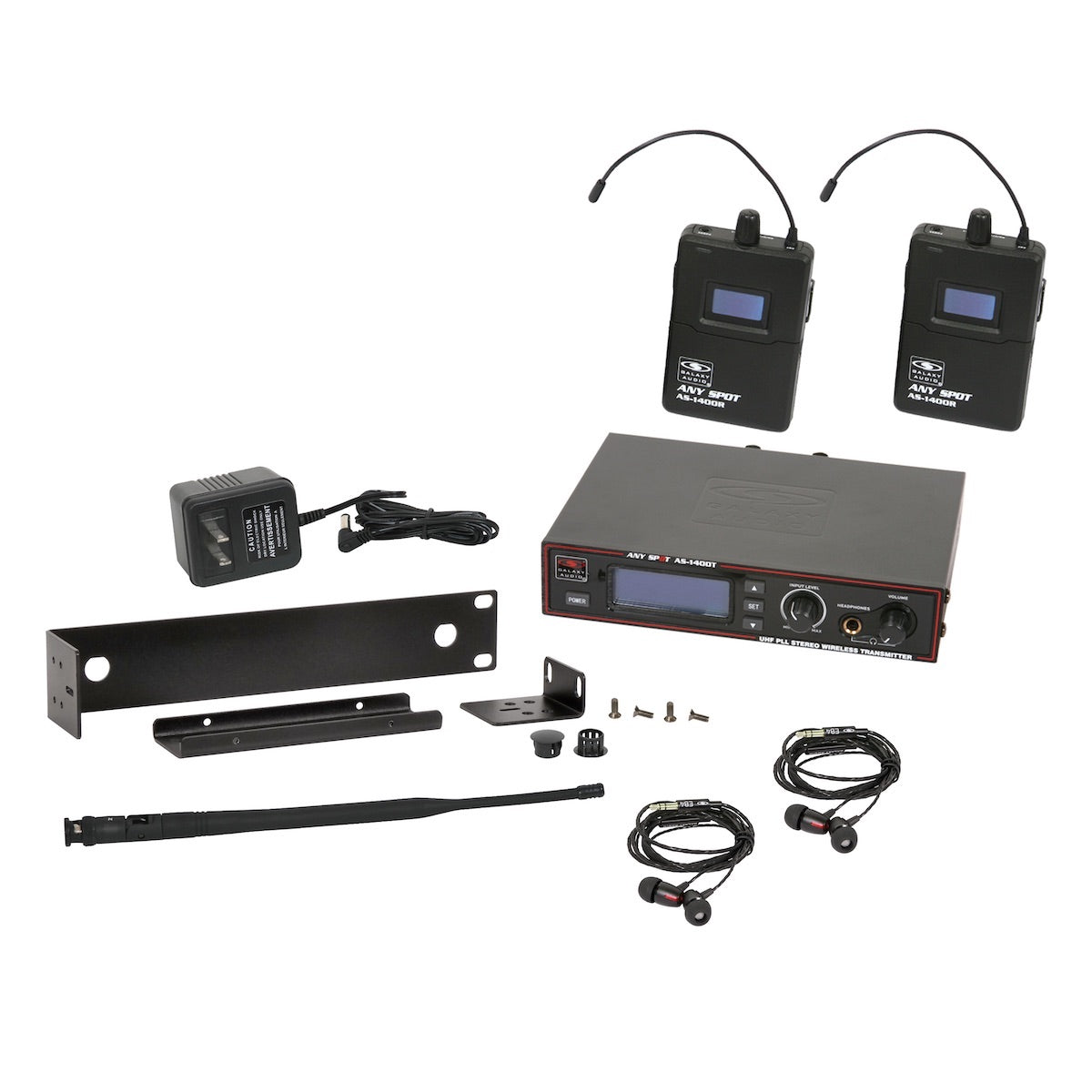 Galaxy Audio AS-1400-2 - Wireless In-Ear Monitor System, Twin Pack
