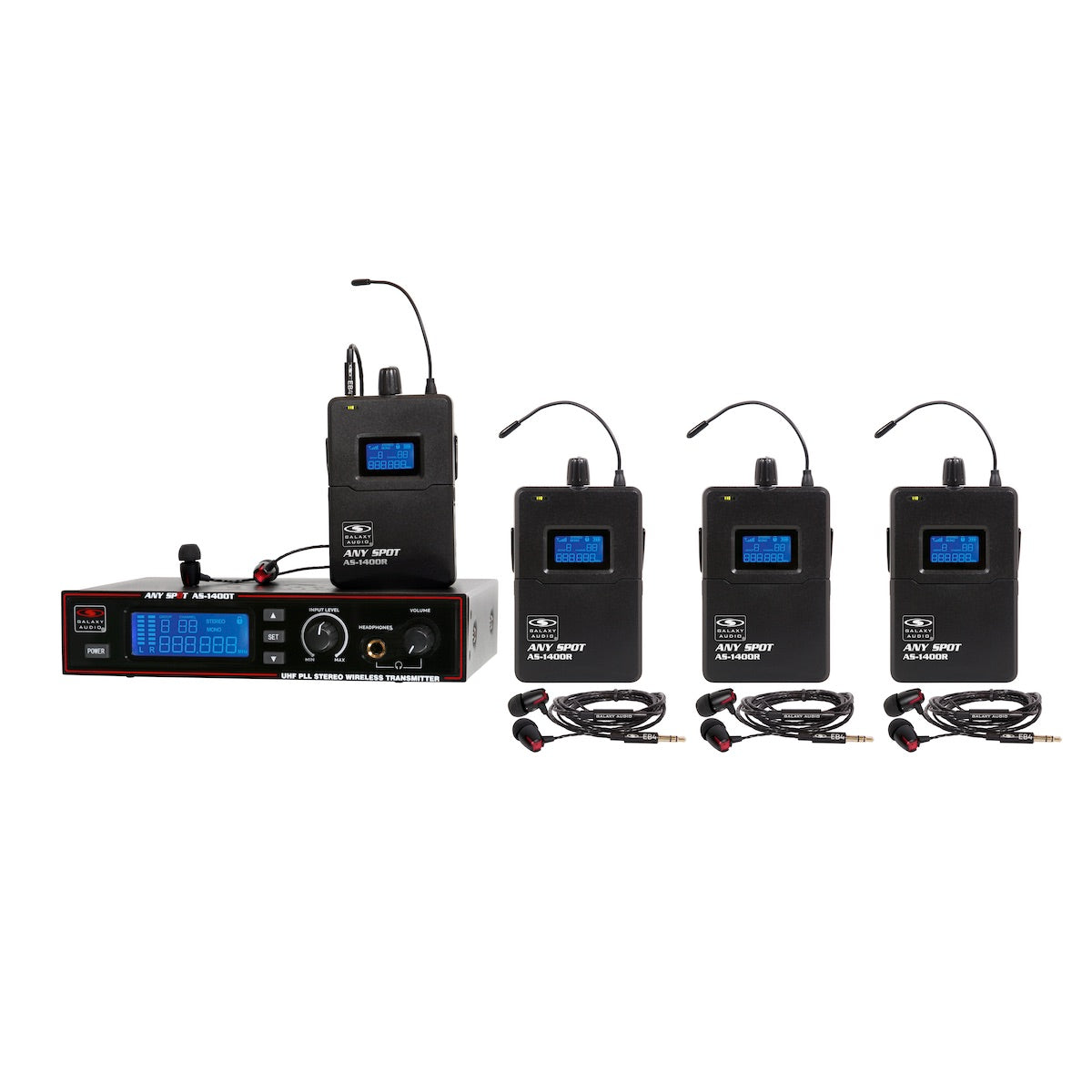 Galaxy Audio AS-1400-4 - Wireless In-Ear Monitor System, Band Pack