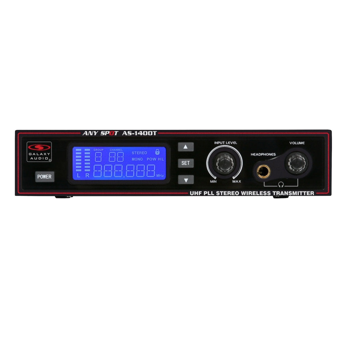 Galaxy Audio AS-1400t, wireless transmitter, front