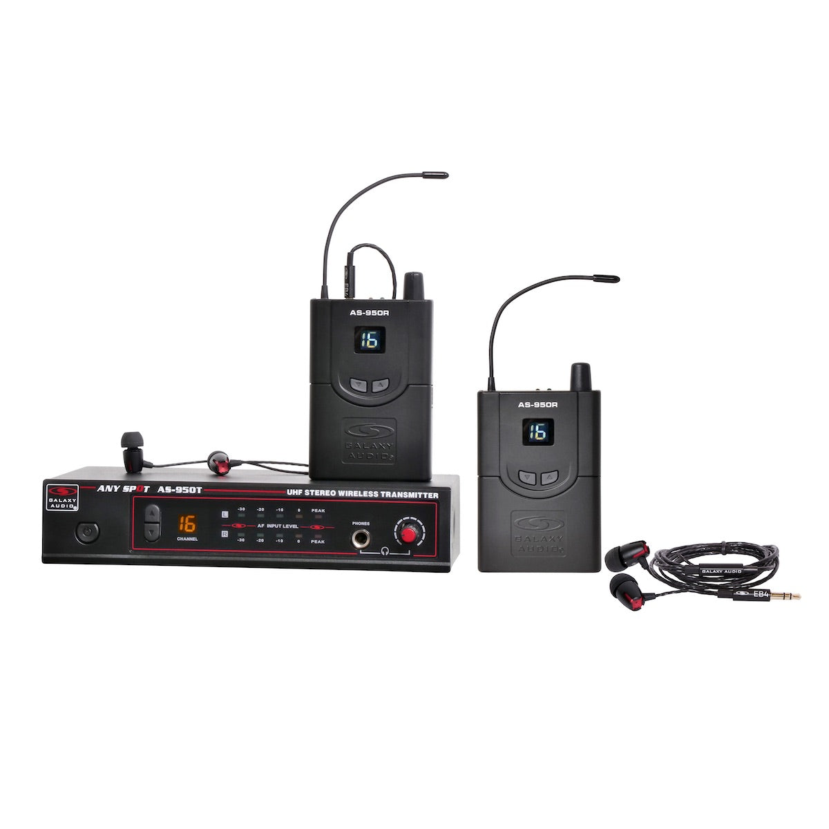 Galaxy Audio AS-950-2 - Wireless In-Ear Monitor System, Twin Pack