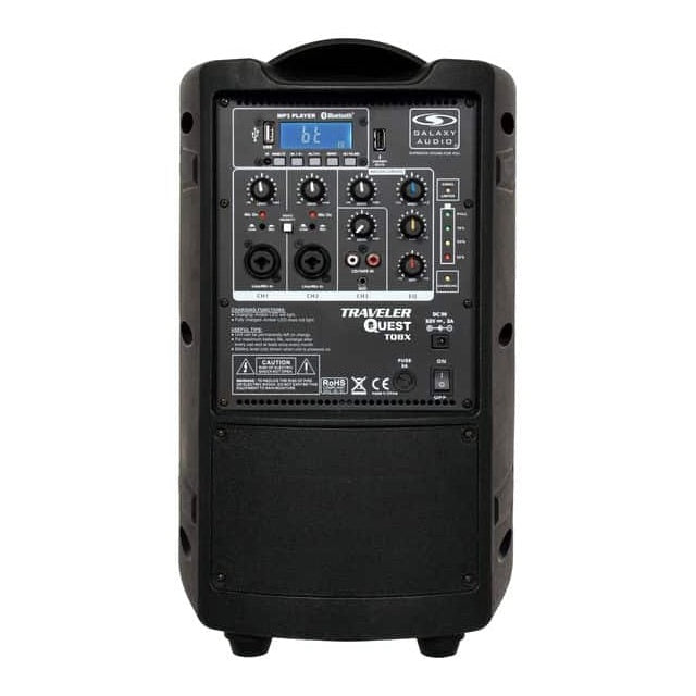 Galaxy Audio TQ8X - Rechargeable Portable PA Speaker System, back