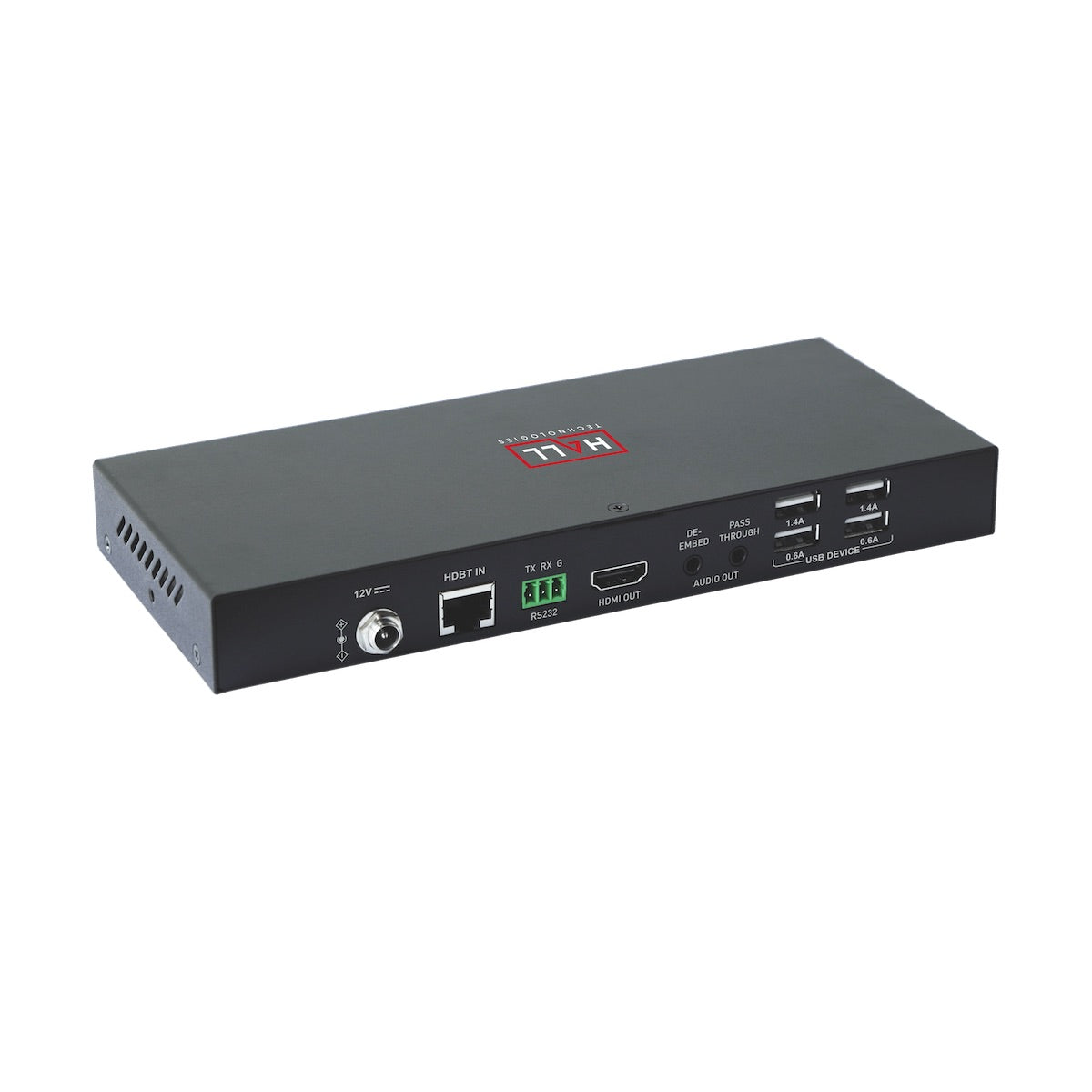 Hall Technologies DSCV-70-RX - HDBaseT Receiver, rear right angle view