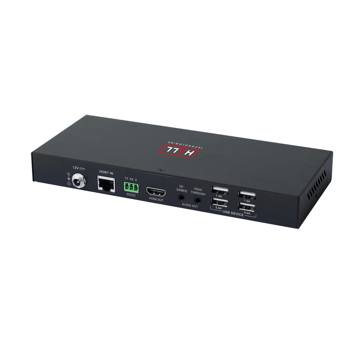 Hall Technologies DSCV-70-RX - HDBaseT Receiver, rear left angle view