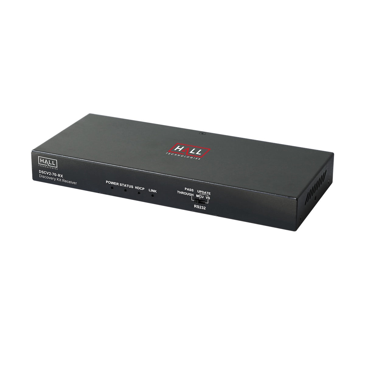 Hall Technologies DSCV-70-RX - HDBaseT Receiver, front left angle view