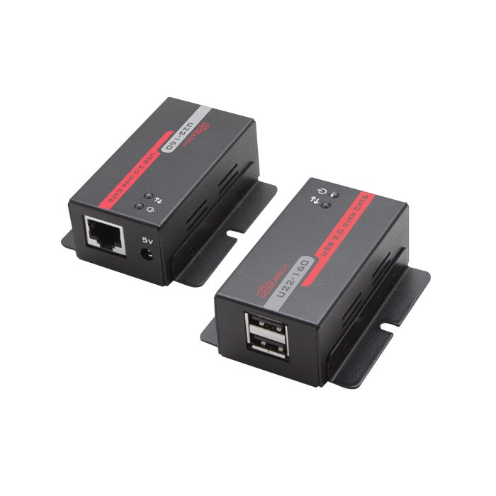 Hall Technologies U22-160 - USB 2.0 over UTP Extender with 2-Port Hub