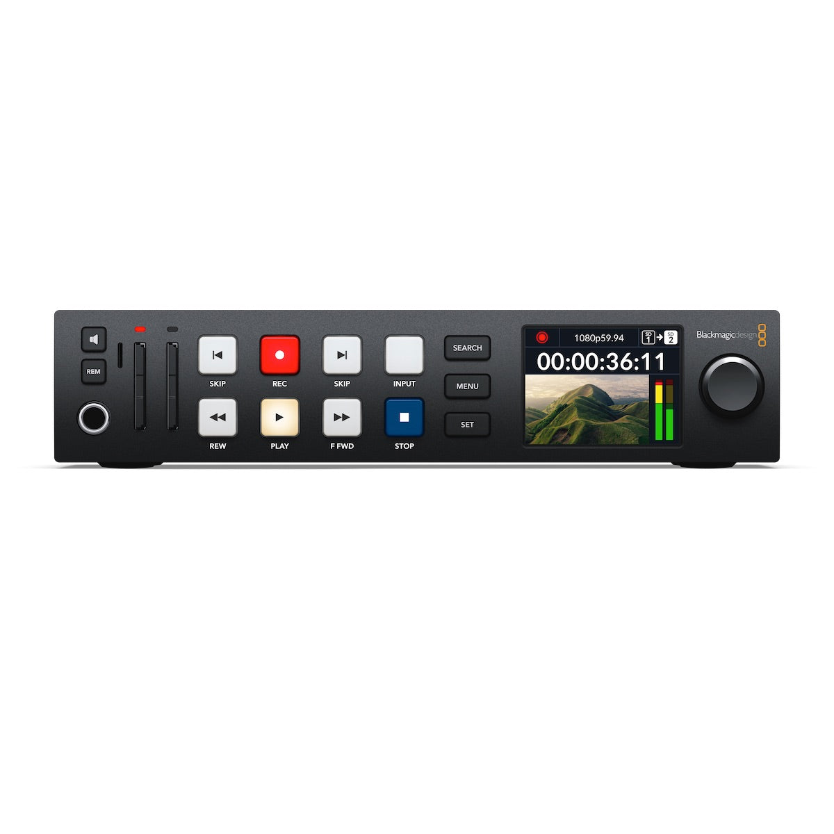 Blackmagic HyperDeck Studio HD Plus, front