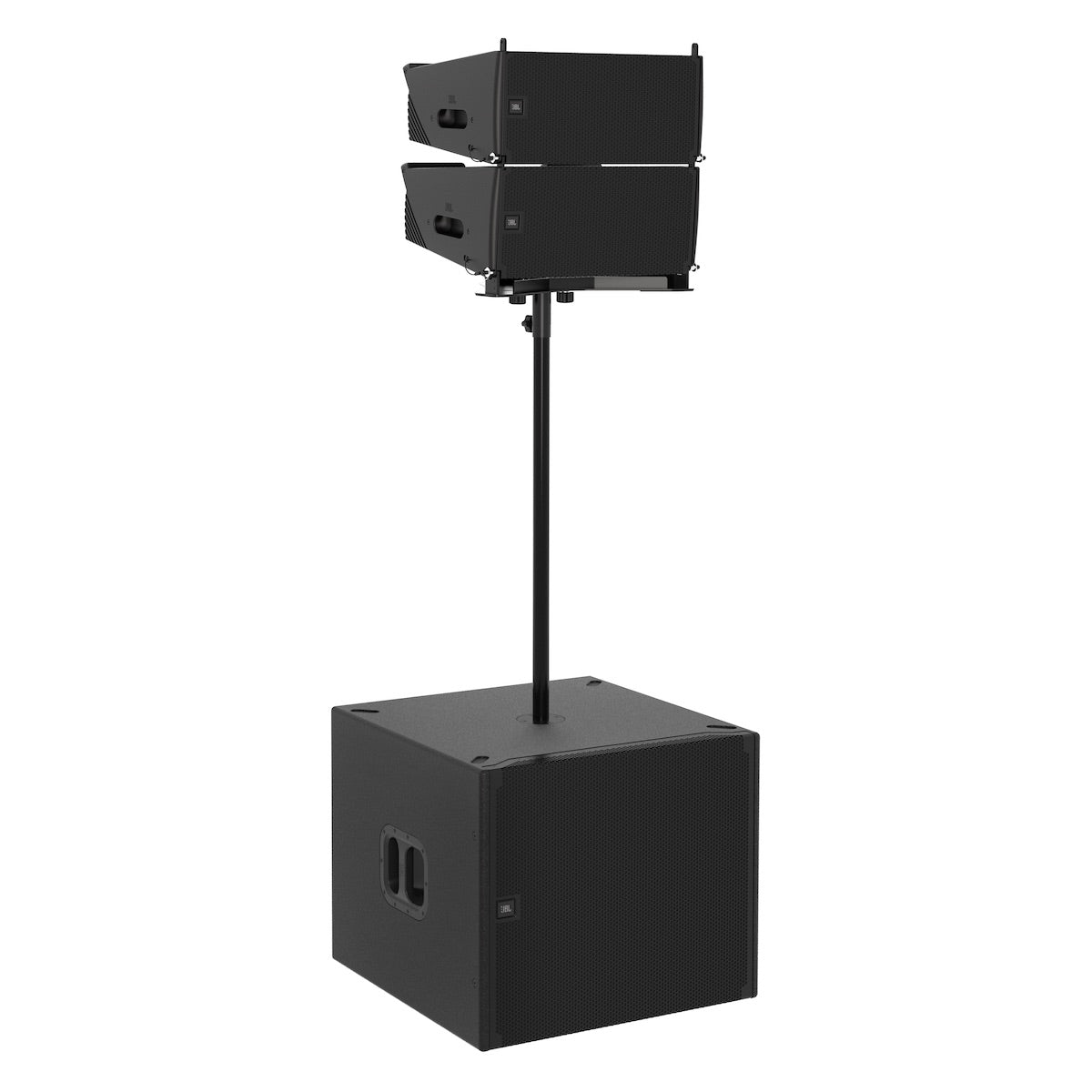 JBL SRX906LA - Dual 6.5-inch Powered Line Array Loudspeaker, 2 speaker 1 sub pole mount configuration