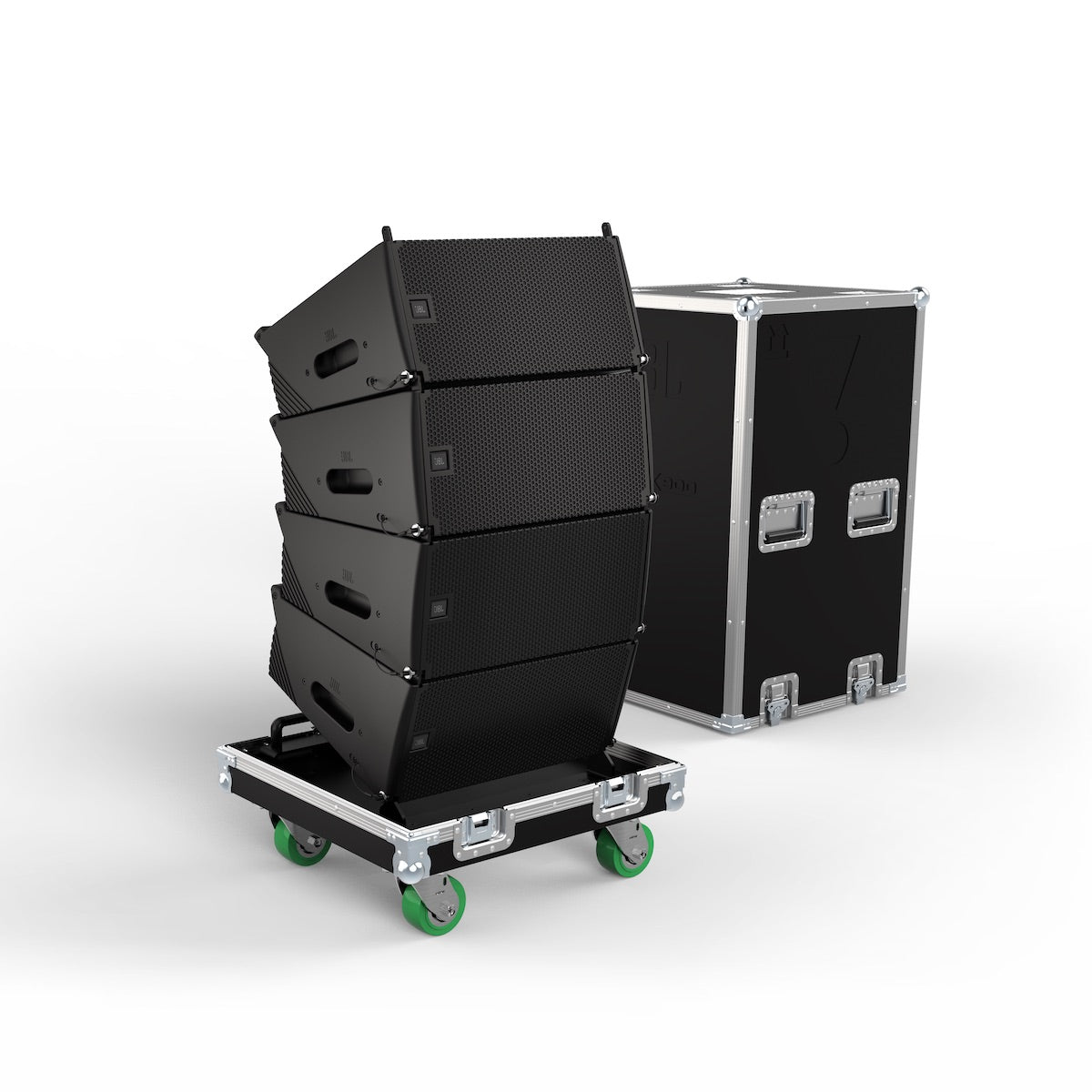 JBL SRX906LA - Dual 6.5-inch Powered Line Array Loudspeaker, 4 speaker configuration with road case