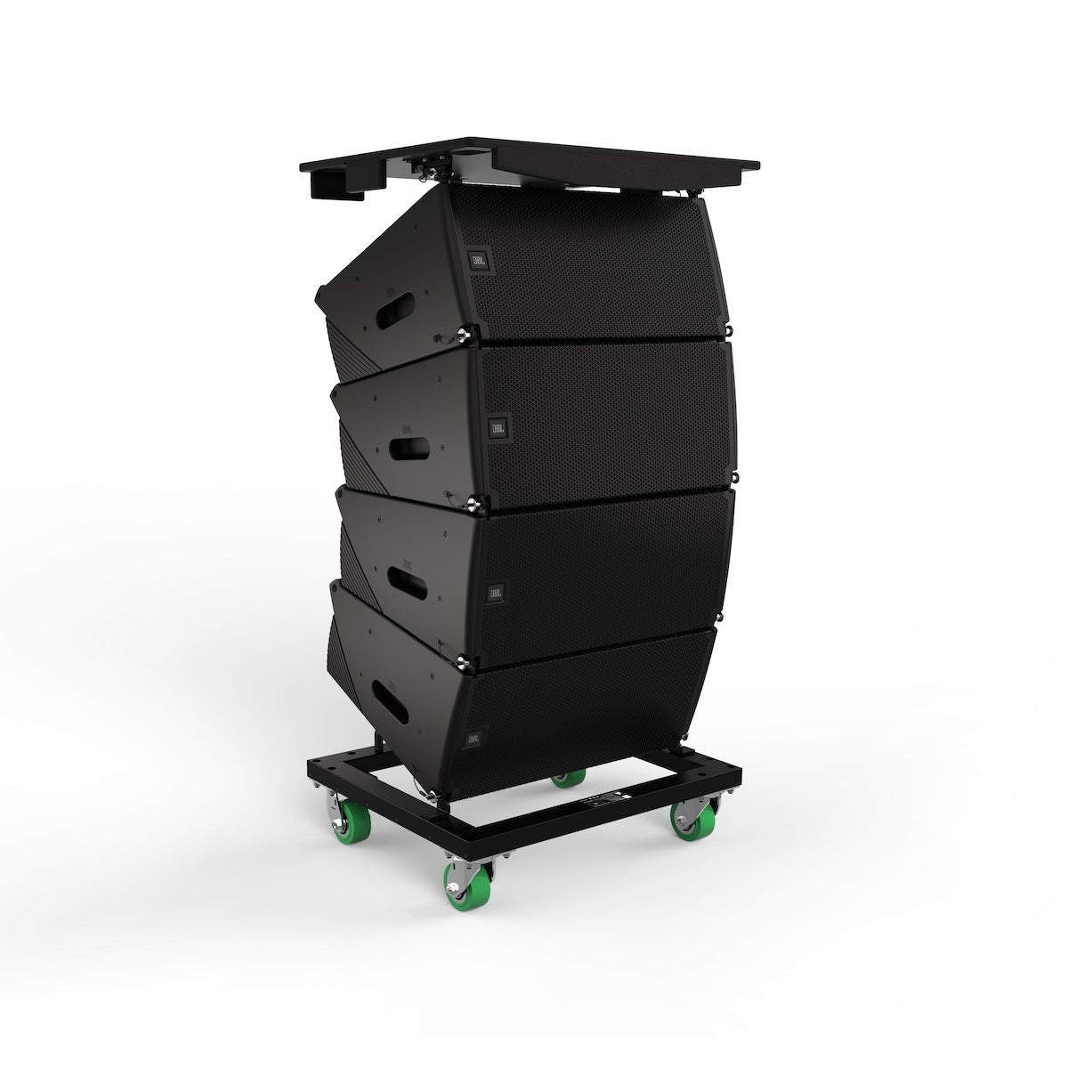The JBL SRX910LA - Dual 10-inch Powered Line Array Loudspeaker with vertical transporter option
