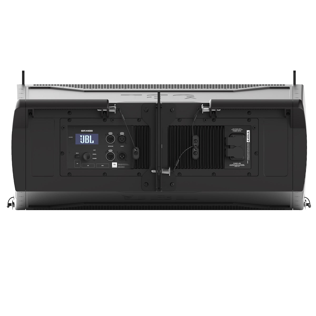 The JBL SRX910LA - Dual 10-inch Powered Line Array Loudspeaker, rear