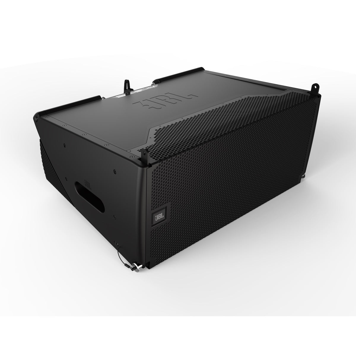 The JBL SRX910LA - Dual 10-inch Powered Line Array Loudspeaker, top angle