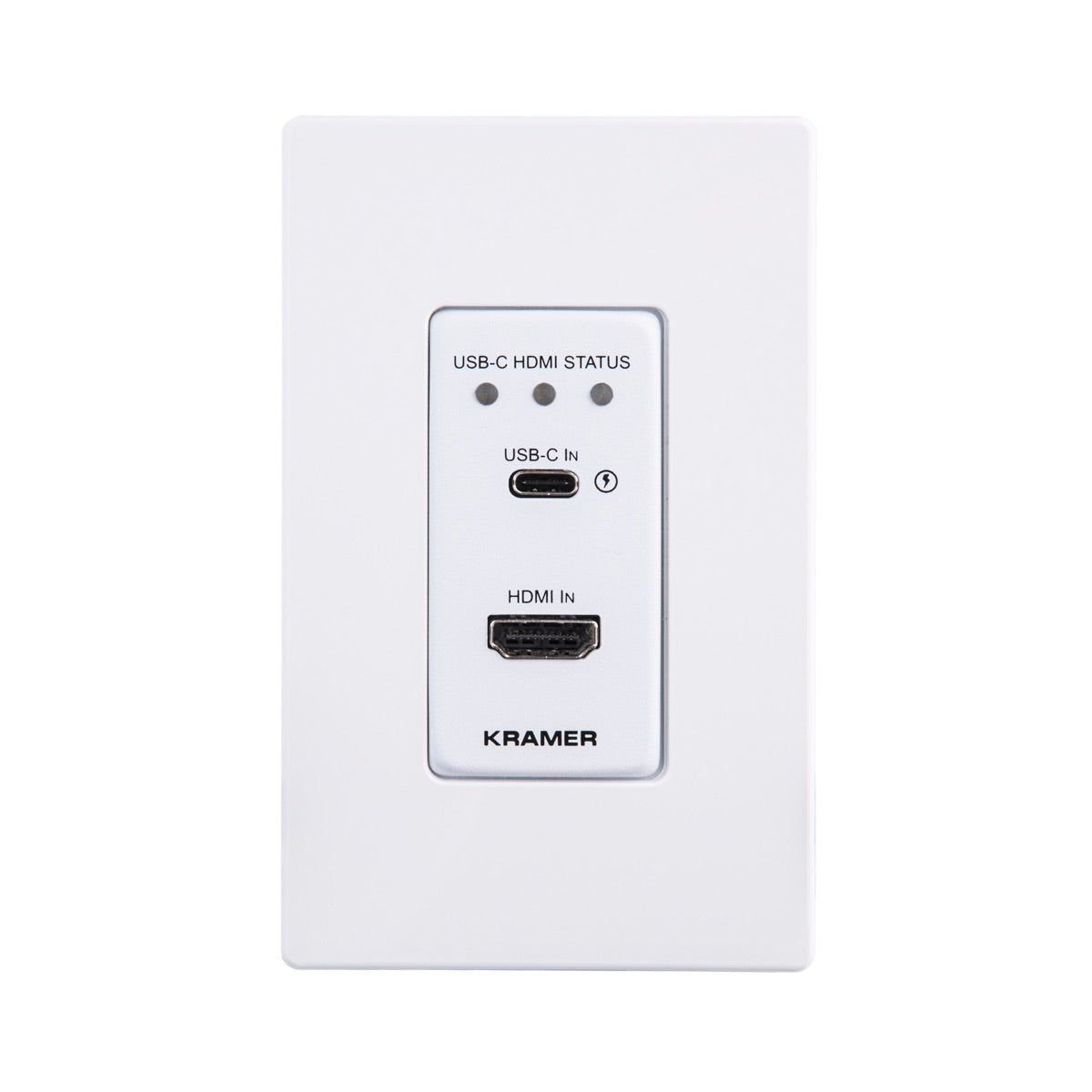 Kramer WP-20CT 4K HDMI/USB-C Wall-Plate Switcher/Transmitter over HDBaseT, front