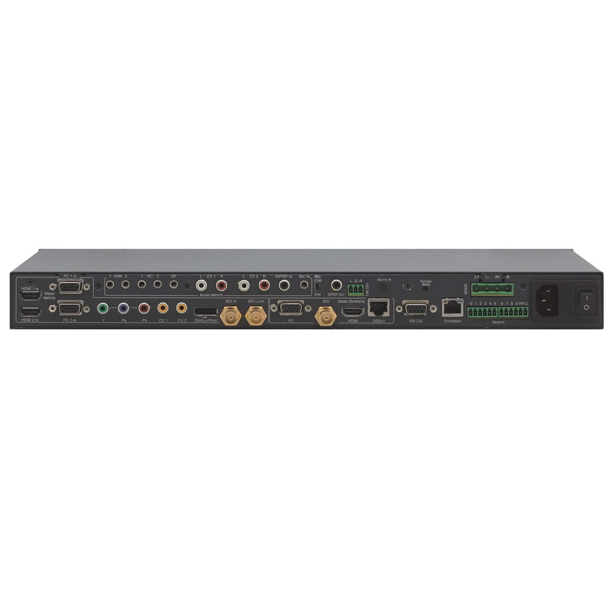 Kramer VP-771 - 9-Input ProScale Switcher/Scaler with Speaker Outputs, rear