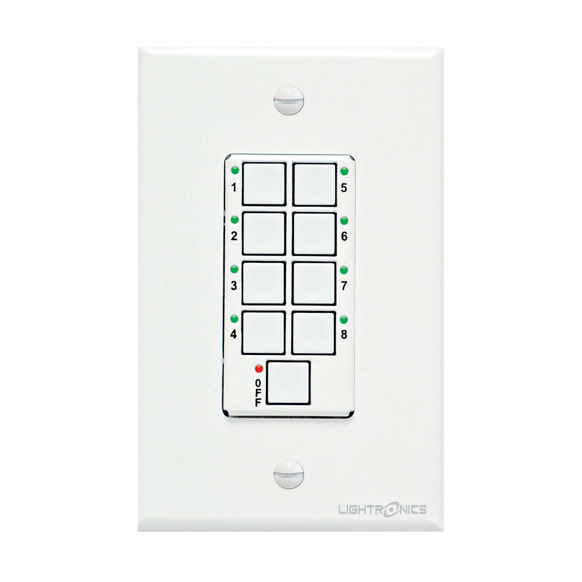 Lightronics AC1109 - 8 Scene Push Button Architectural Remote Station