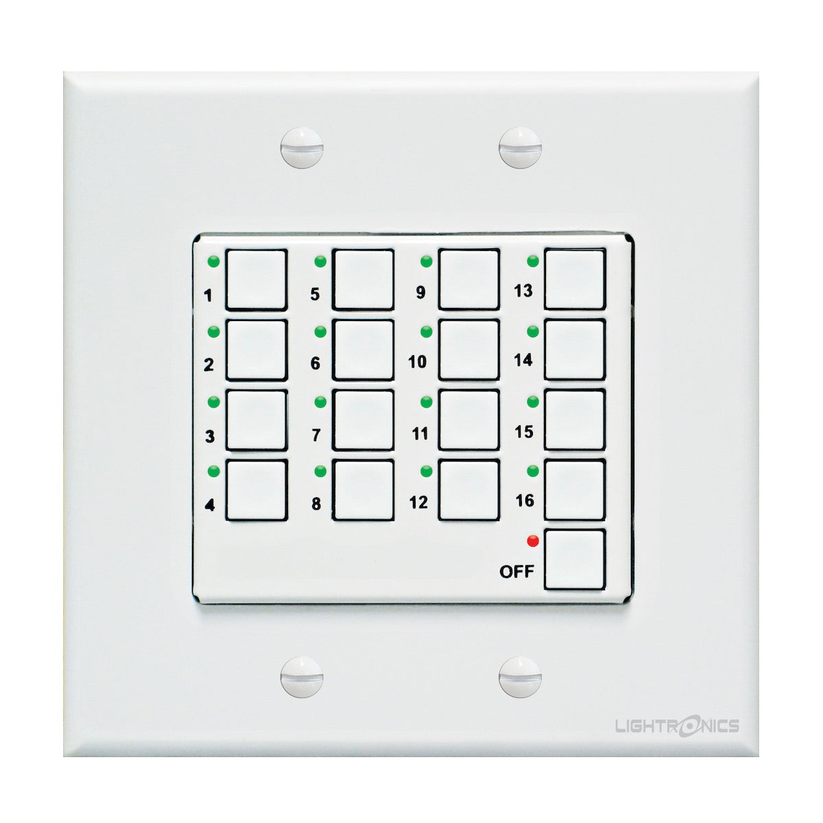 Lightronics AC2116 - 16 Scene Push Button Architectural Remote Station