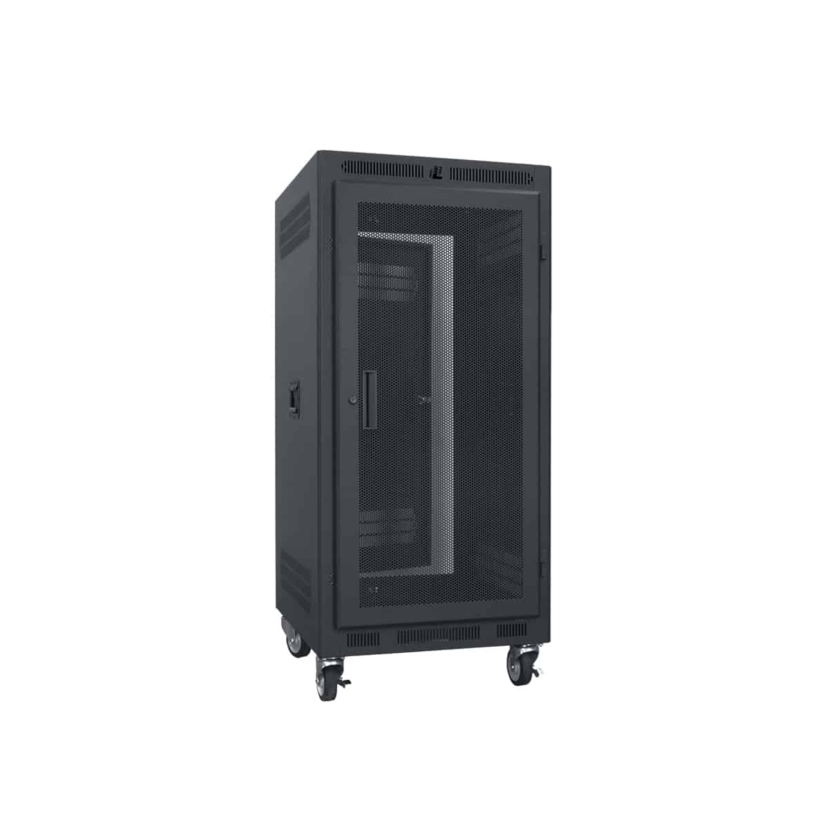 Lowell LPR-2122 Portable Rack 21U x 22-in Deep, fully vented steel door
