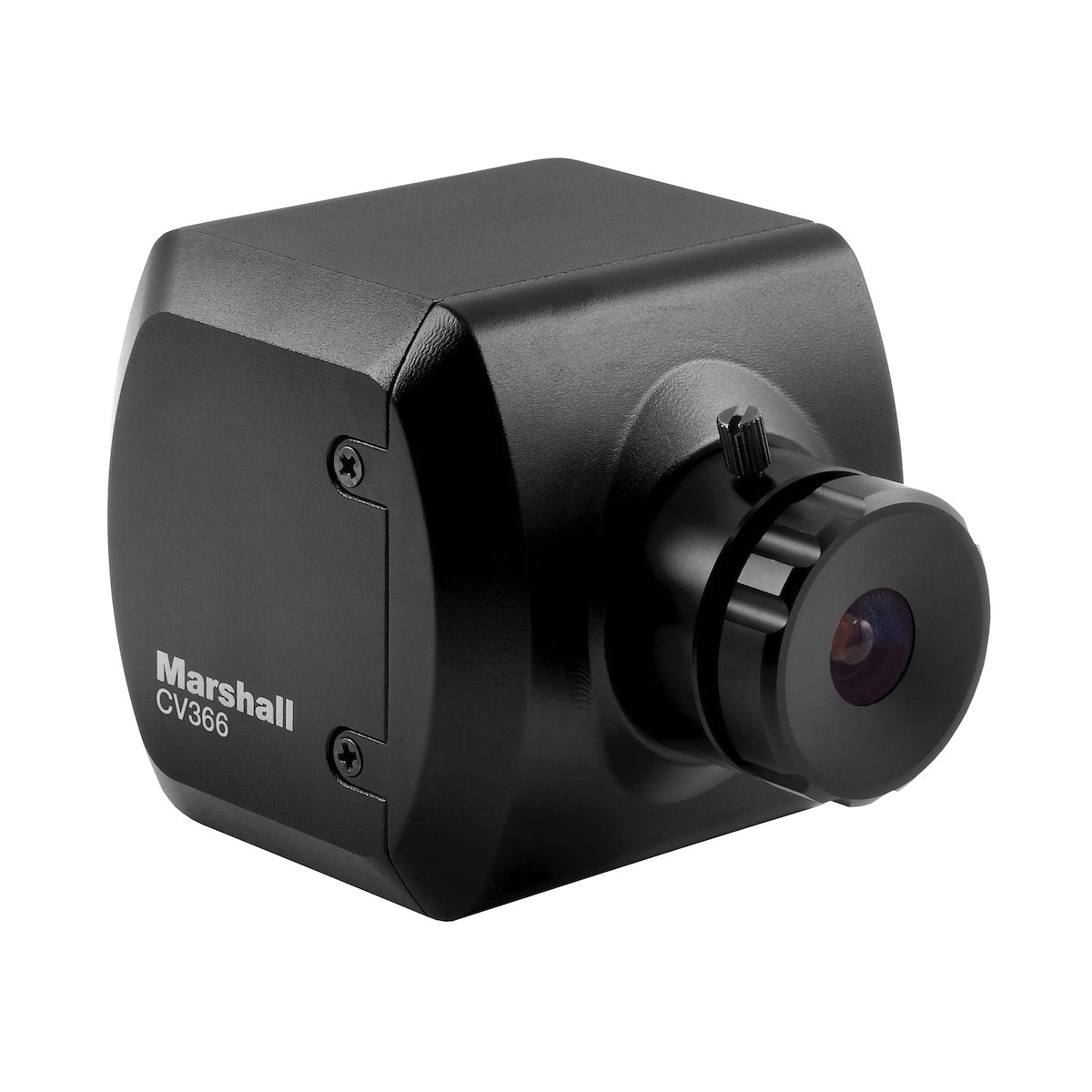 Marshall CV366 - Compact HD Camera with Genlock, Lens Sold Separately, right angle