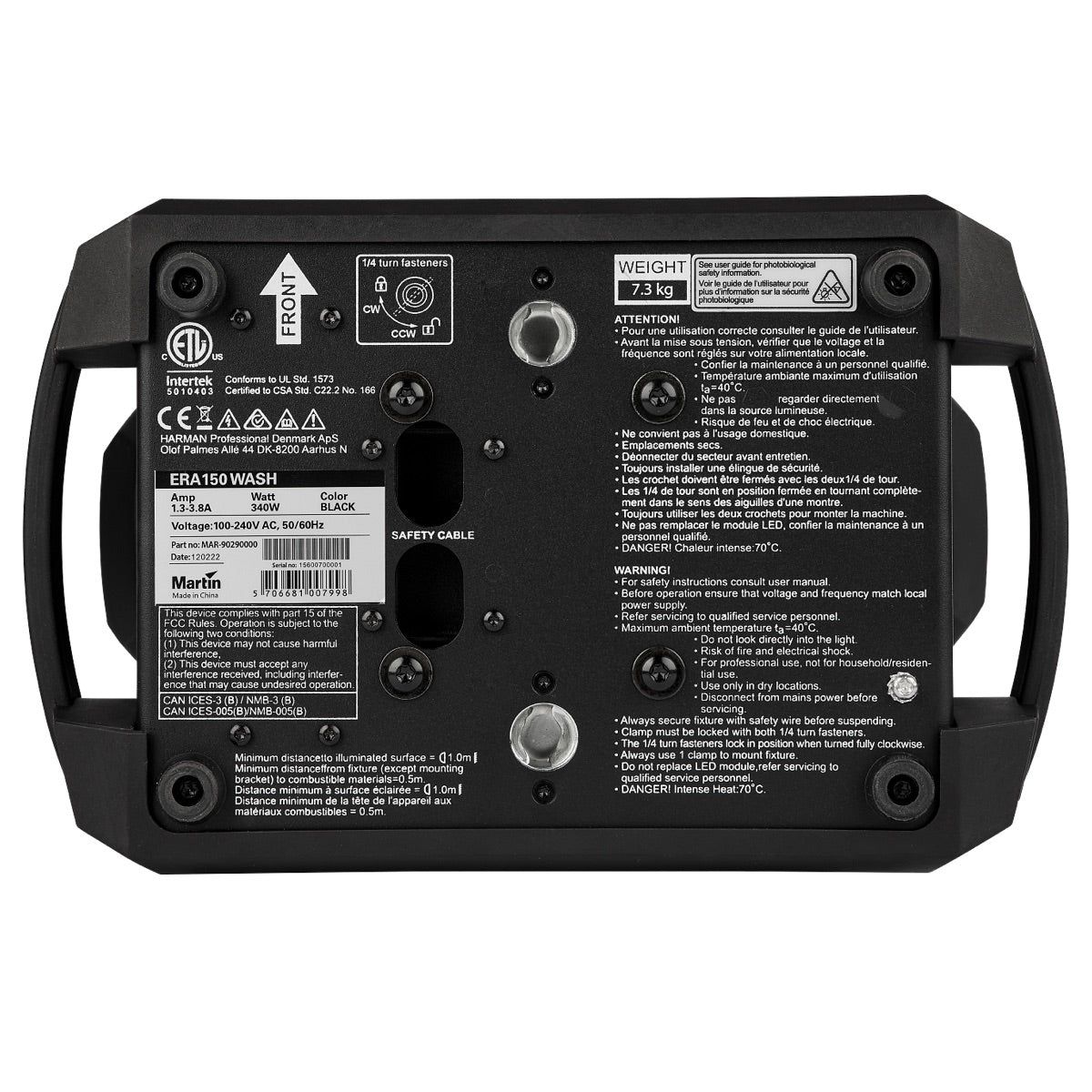 Martin ERA 150 Wash - Moving-Head LED Wash Fixture with Zoom, bottom
