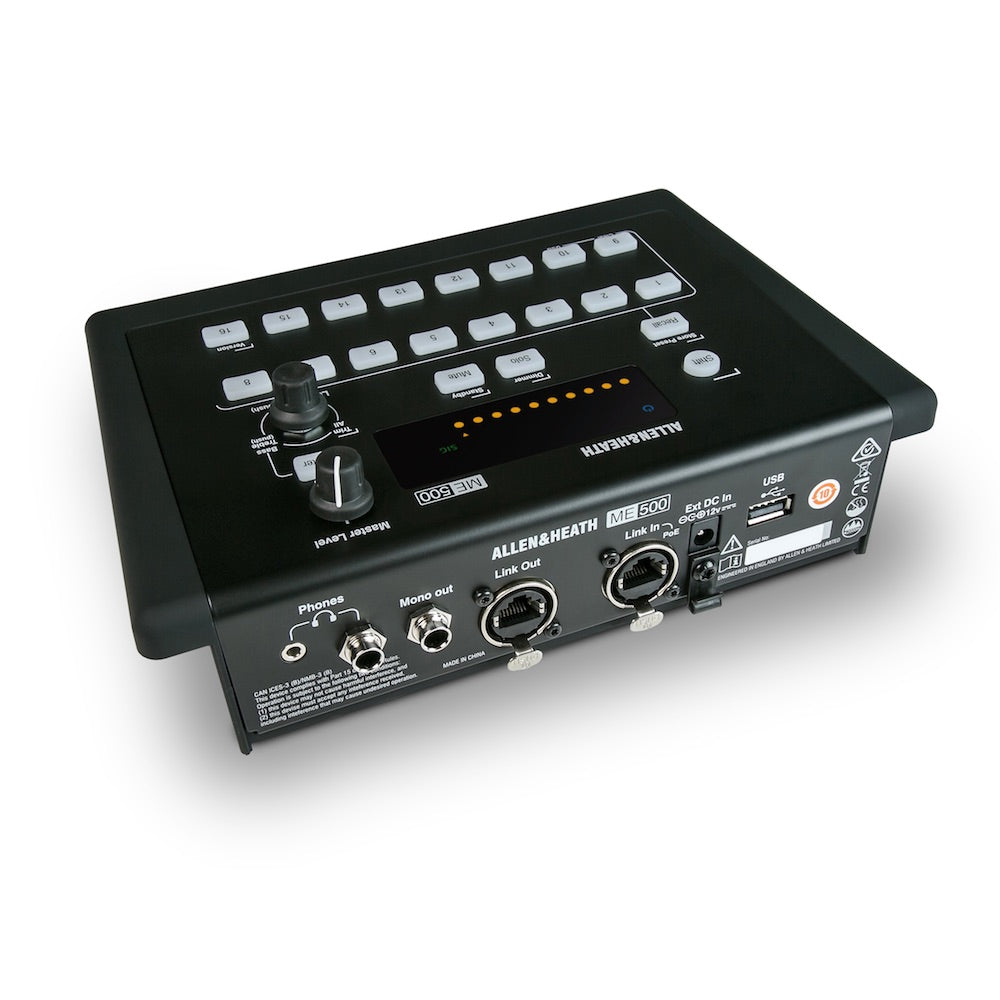 Allen & Heath ME-500 16-Channel Personal Mixer, right rear