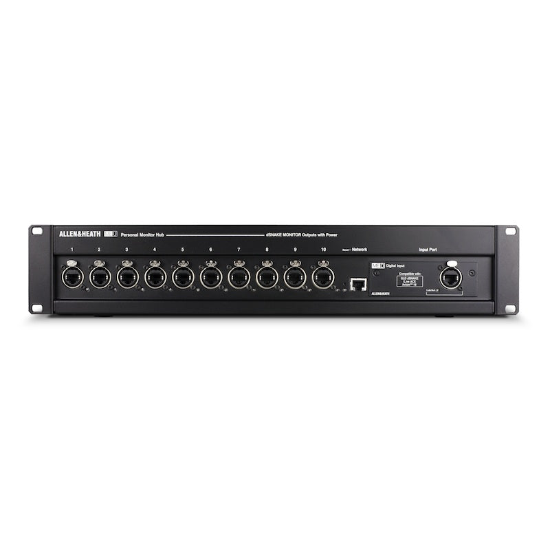 Allen & Heath ME-U 10-port PoE Monitor Hub, front