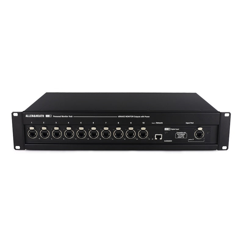 Allen & Heath ME-U 10-port PoE Monitor Hub, top
