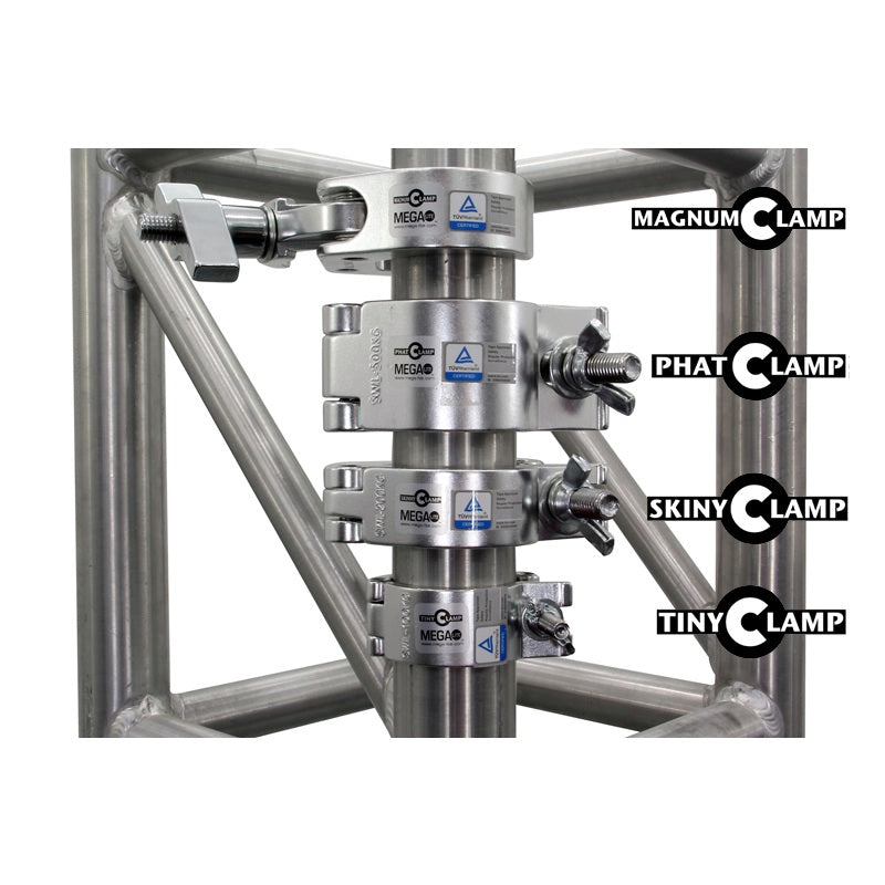 Mega-Lite Clamp Series for Stage Lighting Fixtures, truss mounted