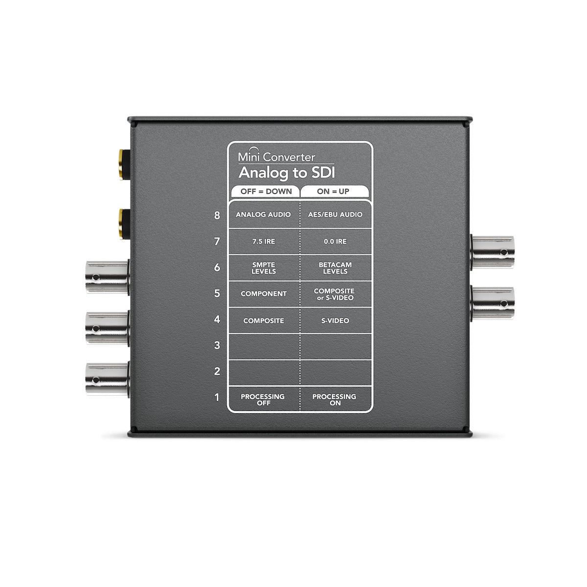 Blackmagic Mini Converter Analog to SDI, rear