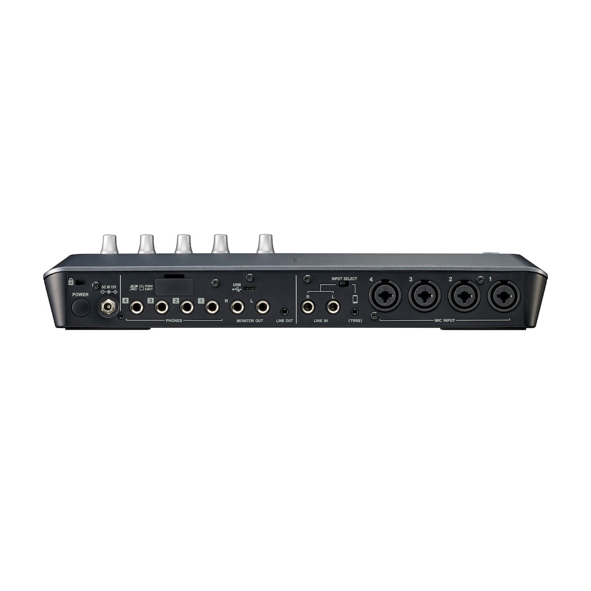 Tascam Mixcast 4 - Podcast Station with Recorder/USB Audio Interface, rear
