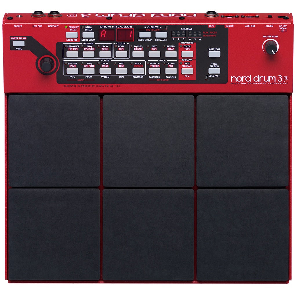Nord Drum 3P - 6-channel Modeling Percussion Synthesizer, top