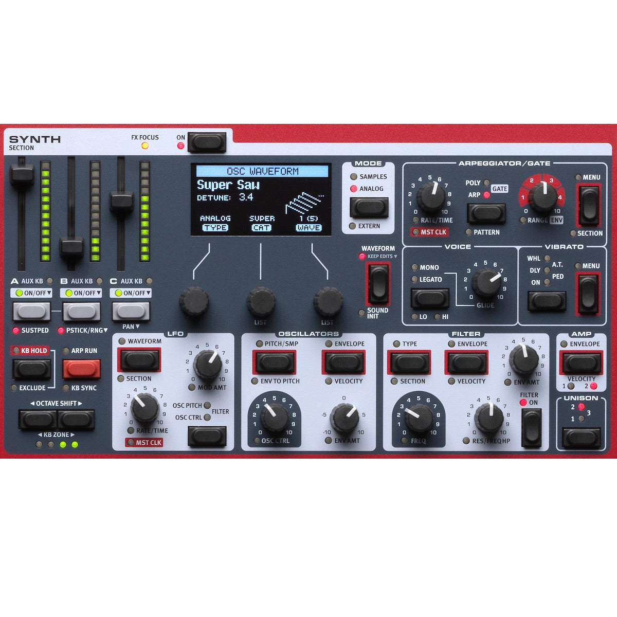 Nord Stage 4 synth section
