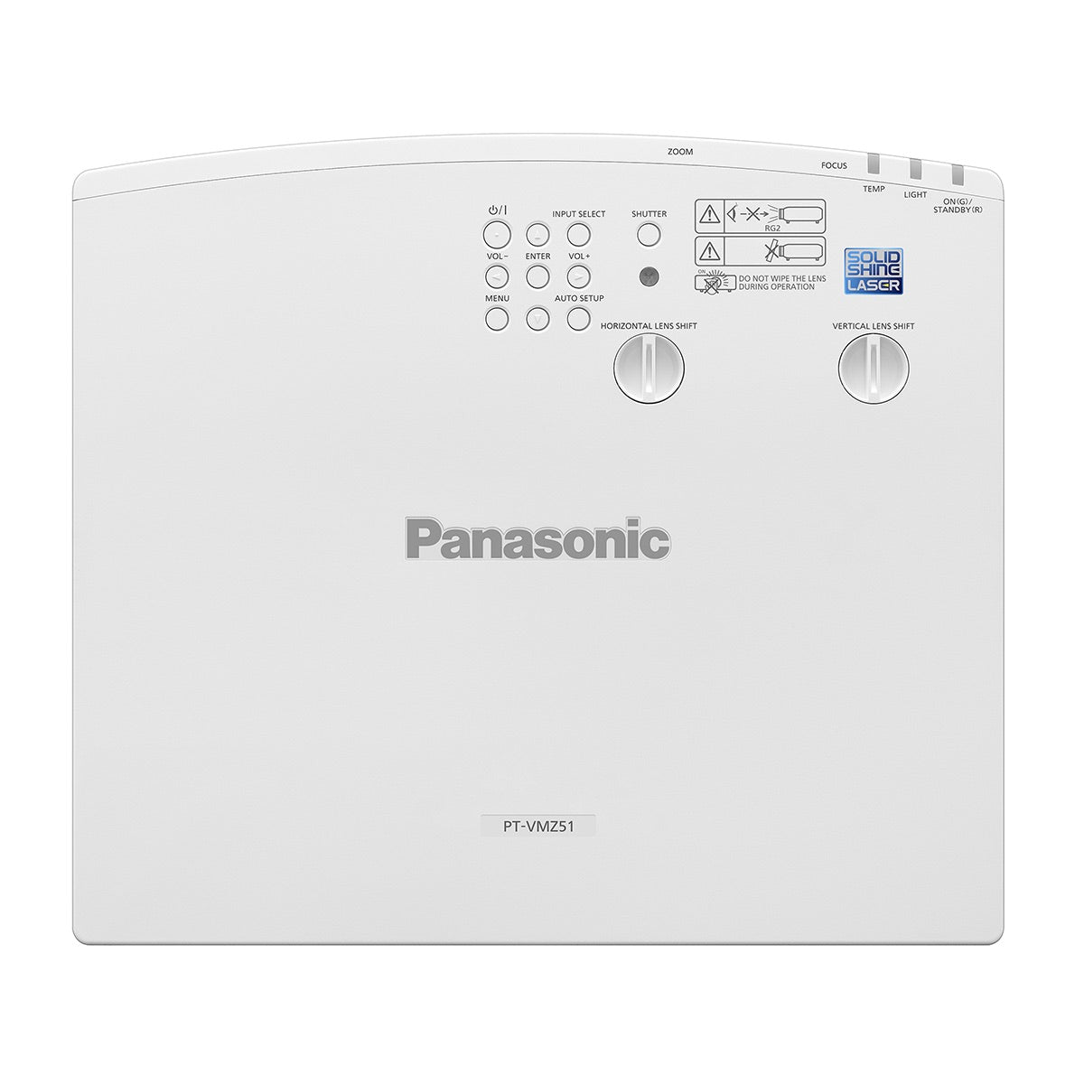 Panasonic PT-VMZ51U - 3LCD Portable WUXGA Laser Projector, top