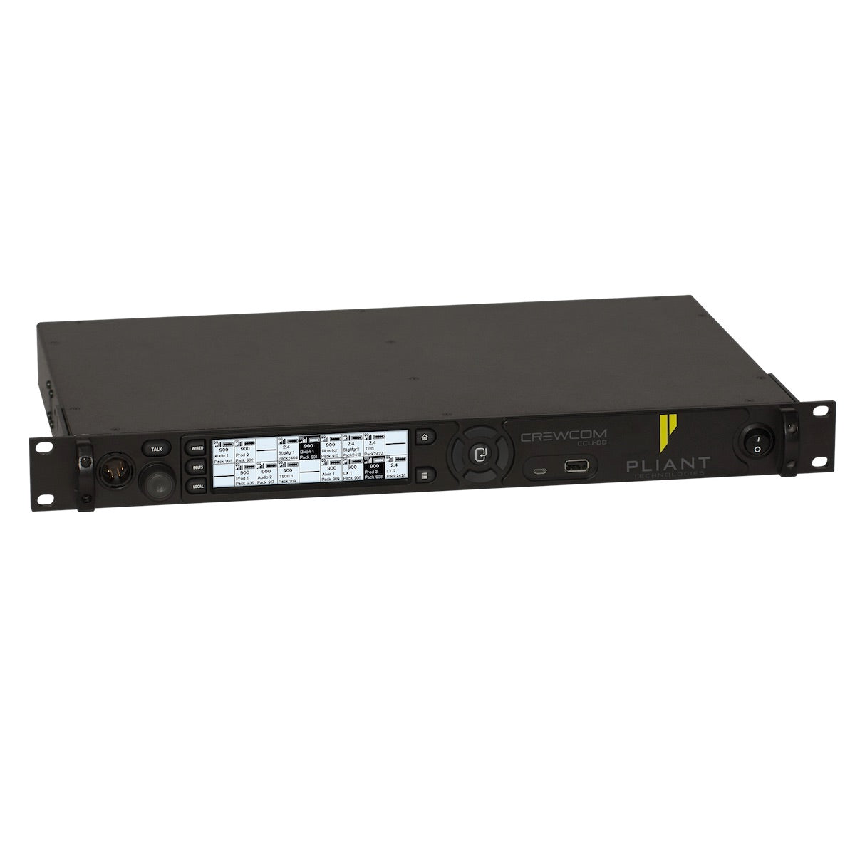 Pliant CrewCom CCU-08 Control Unit, angle