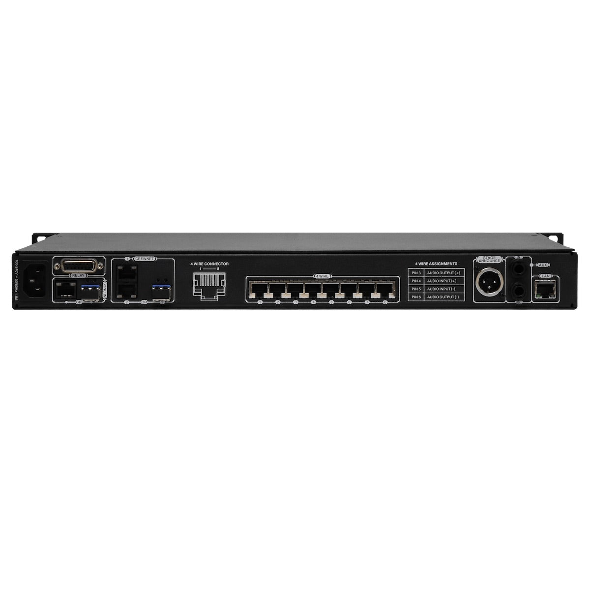 Pliant CrewCom CCU-08 Control Unit, rear
