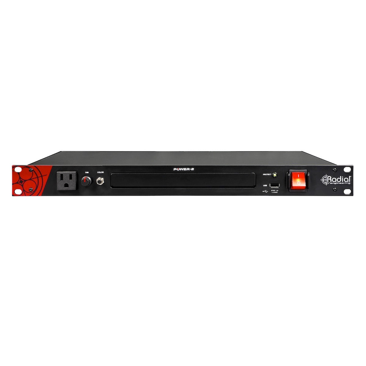 Radial Power-2 Rackmount Power Conditioner Surge Suppressor with LED Lighting, front