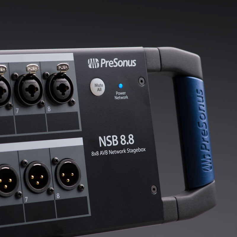 PreSonus NSB 8.8 - 8-input 8-output AVB Stagebox, closeup