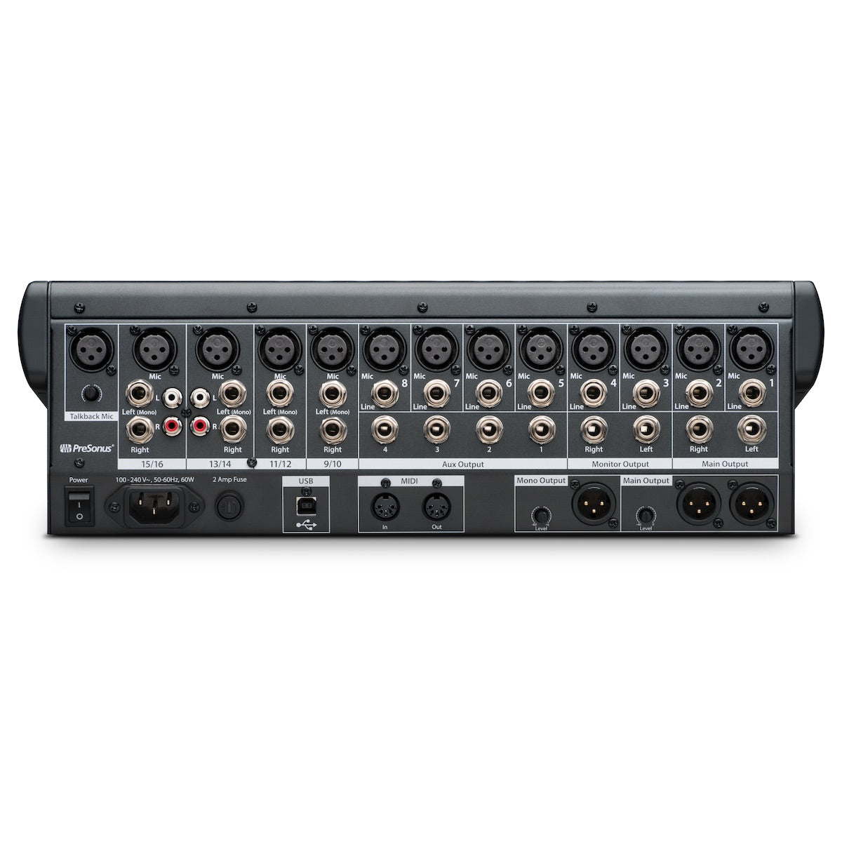 PreSonus StudioLive 16.0.2 USB - 16-channel Digital Mixer with USB, back