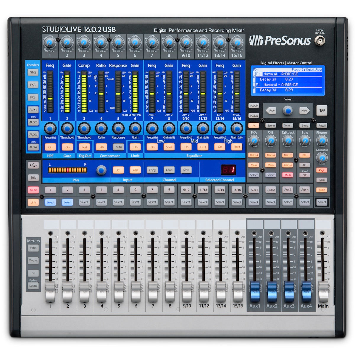 PreSonus StudioLive 16.0.2 USB - 16-channel Digital Mixer with USB, top