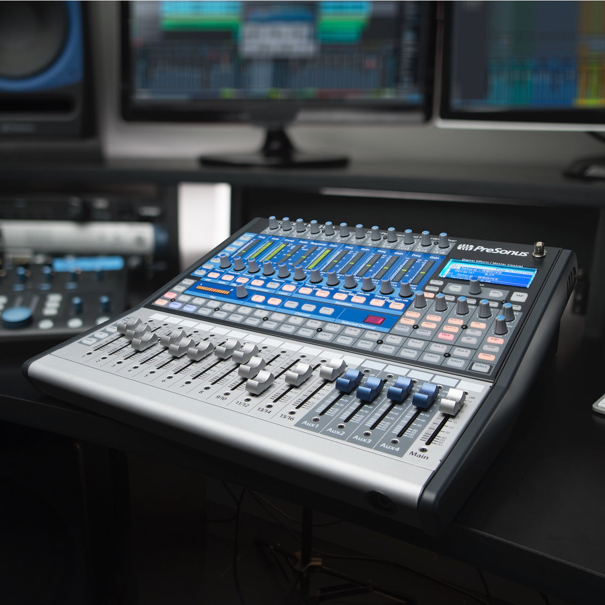 PreSonus StudioLive 16.0.2 USB - 16-channel Digital Mixer with USB, shown in a recording studio