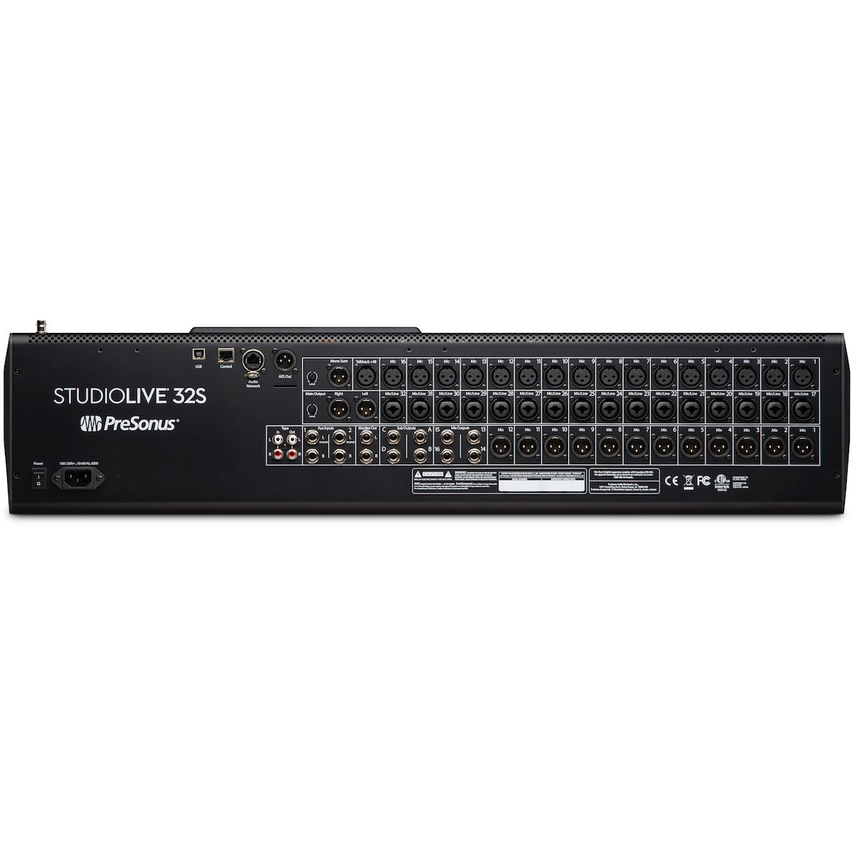 PreSonus StudioLive 32S - 32-channel Digital Mixer with Effects, back