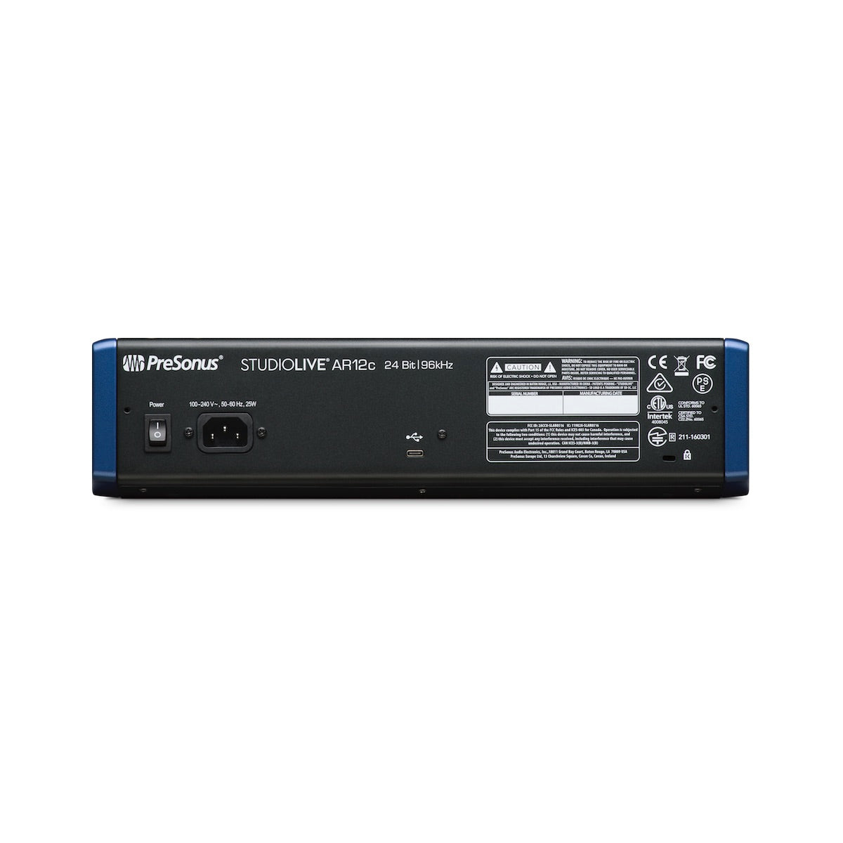 PreSonus StudioLive AR12c - 14-channel Analog USB-C Mixer with Effects, back