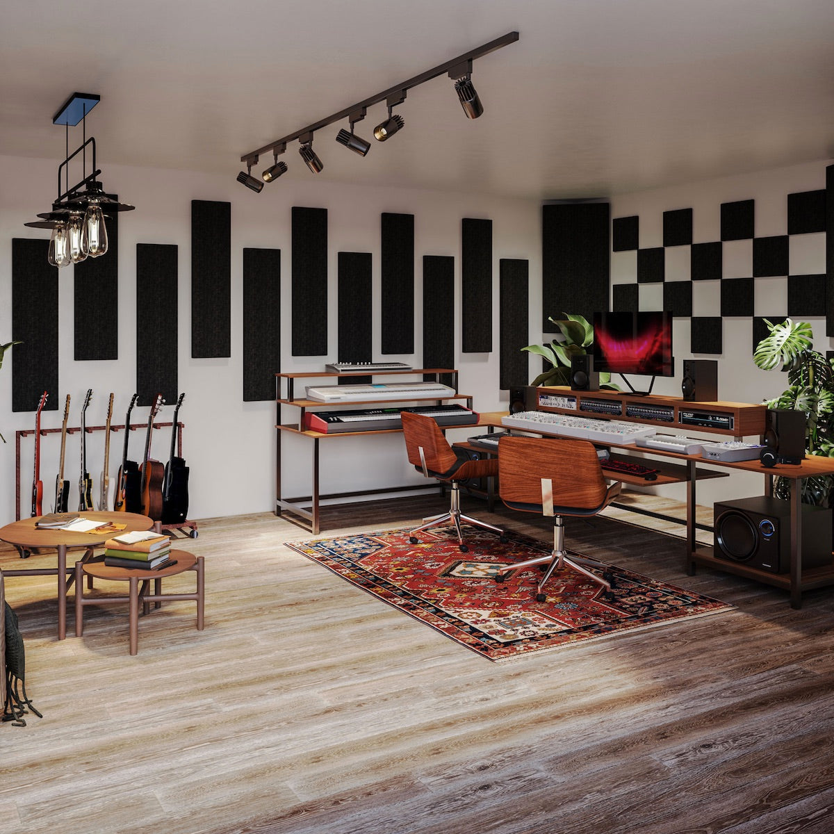 Primacoustic London 16 - Acoustic Panel Room Kit, installed in a recording studio