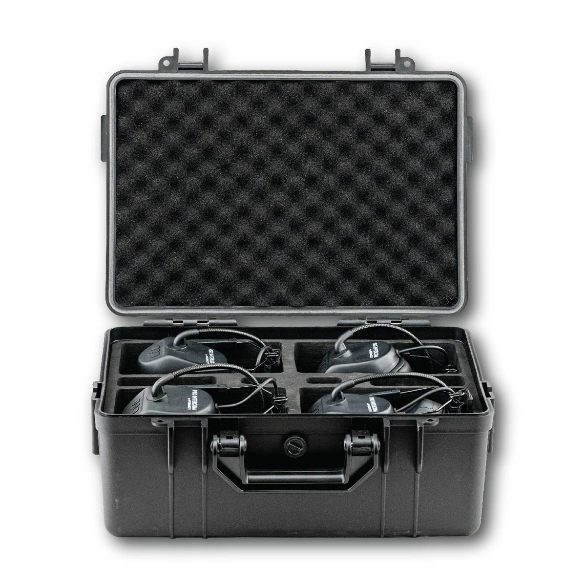 Pro Intercom 9-CASE4 - Case for 4 Wireless Intercom Headsets, open