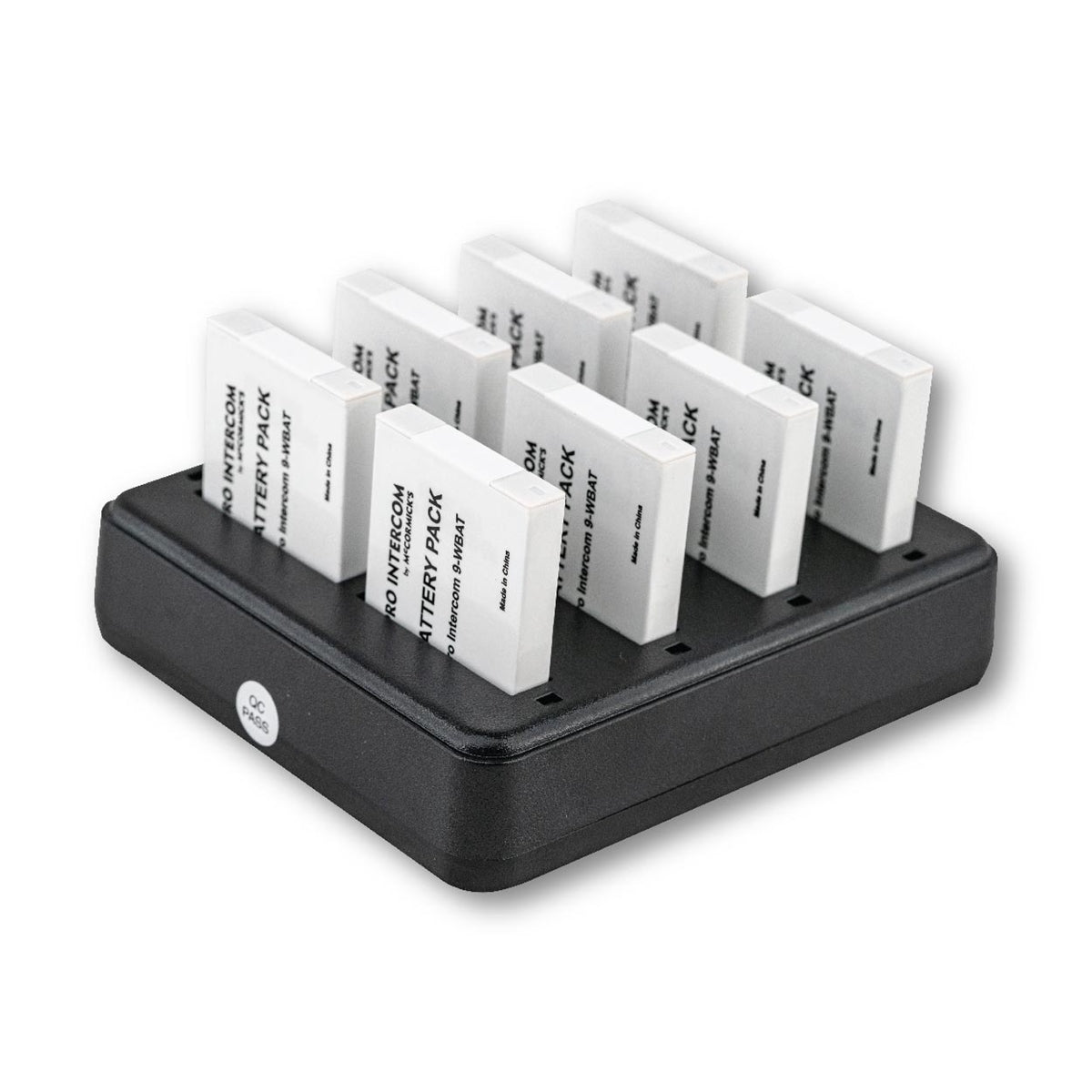 Pro Intercom 9-WBATC8 - Wireless Intercom 8-Station Battery Charger, shown with batteries not included