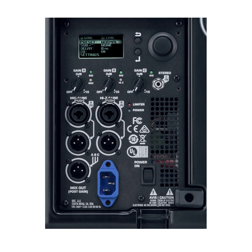 QSC K10.2 Active 10-inch Loudspeaker, back closeup