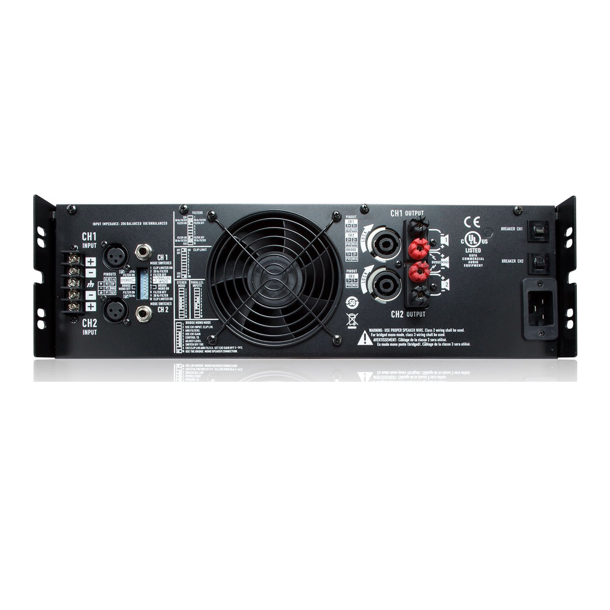 QSC RMX 4050a Two-Channel Power Amplifier, rear