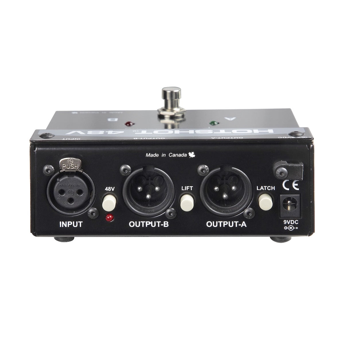 Radial HotShot 48V - Condenser Microphone Switcher, back